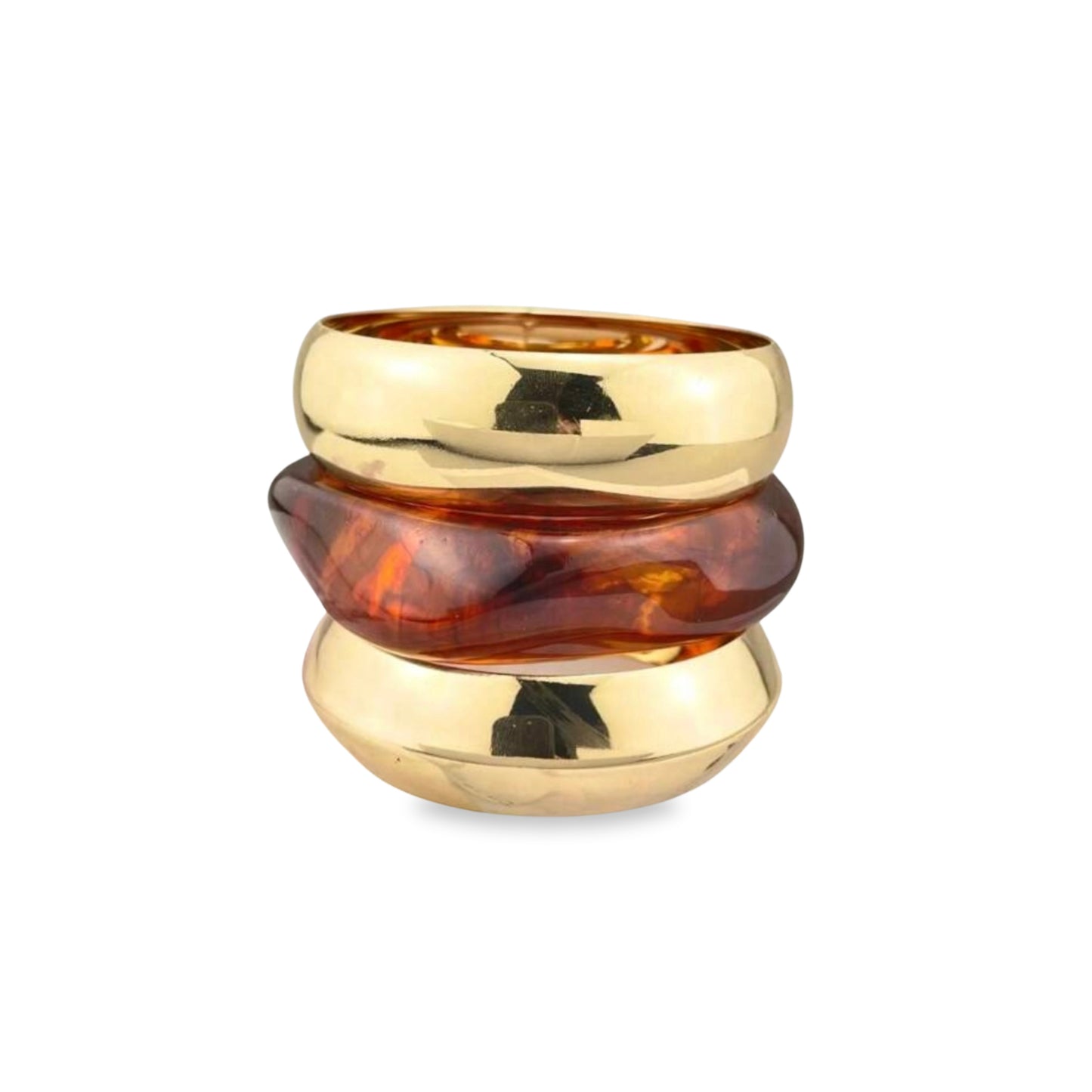 Golden Ember Trio Bangle Set