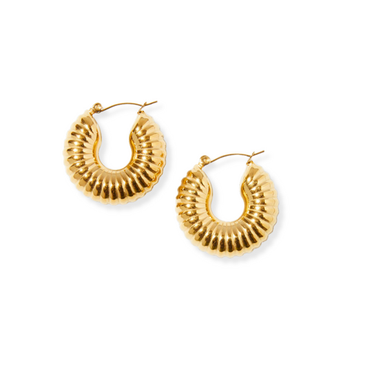 Chunky Ribbed Hoops