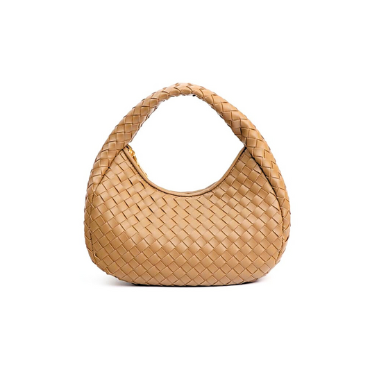 Sandstone Weave Hobo Bag